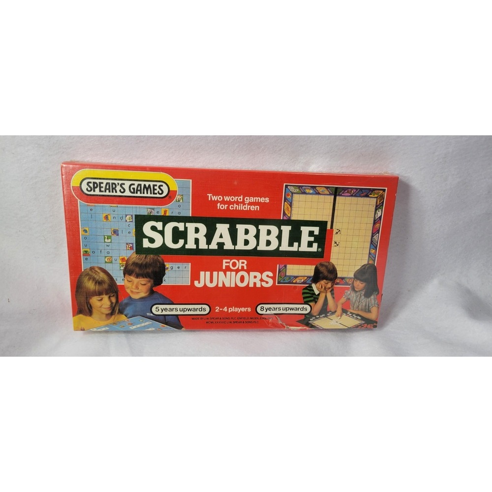 JW Spear & Sons Scrabble For Juniors Sealed New Vintage Game Night Made England